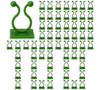 Plant Climber Support - 100 Pack Secured Adhesive Clips, No-Punch ABS Vine Traction Hardware, Wall Mounted Garden Binding Component | Indoor Outdoor Plant Growth Holder For Ivy Vegetable Vines Unit