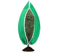 Plant Covers, Freeze Protection Cloth, Reusable Zipper Design, Adjustable Drawstring Closure, Frost Protection for Lawn, Berry Patch, Greenhouse, Nursery, Orchard, Vineyard, Garden, Green Color