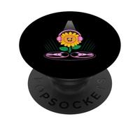 Plant Dj Tournesol Écouteurs Musique PopSockets PopGrip Adhésif