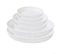 Plant Drip Trays 10-Inch Plastic Saucers For Pots | Sturdy Resin, Catches Excess Water, Lightweight, Easy To Clean, Indoor Outdoor Use