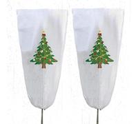 Plant Frost Protection Covers | 2 Pieces Christmas Non-Woven Tree Protection for Outdoor, Thermal Material with Plant Guard Sheet, Garden Frost Covers for Fence Yard Farm Forestry Greenhouse