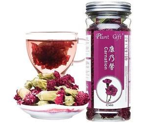 Plant Gift 100% Herbal Carnations Flowers Tea, 康乃馨 Carnations Thé de fleurs, Thé de fleurs chinois, Carnation naturelle Thé Santé Santé Heat Heat Poids Populaire 45g / 1.58oz