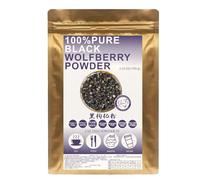 Plant Gift 100% Pure Black Wolfberry Powder 黑枸杞粉 Poudre alimentaire naturelle, excellente saveur pour les boissons, les smoothies et les boissons 100 g / 3,25 oz