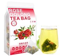 Plant Gift Infusion Oolong Rose 玫瑰乌龙茶, Sachets 150g/5.29oz (3g*50bags) | Naturel. Sans additifs. Oolong avec roselle et raisins, arôme floral et fruité. Also: Rose Oolong Tea Bags.
