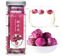 Plant Gift Peony Ball (Paeonia lactiflora, pivoines fleuries, pivoines sechees) Boule de parfum rose Fleurs de pivoine séchées naturelles, thé de pivoine chinoise, thé de pivoines 50G / 1.76oz