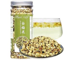 Plant Gift White Plum Blossom Tea 白梅花 Thé de fleurs de prunes blanche, thé de fleur séché, thé vert de prune Loler bio Healy Healbal Heal Heal Green Pluure Blossom Thé Faucher 35g/1.23oz