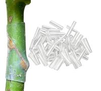 Plant Grafting Sleeves - Silicone Branch Tube Set, 100 Piece Flexible Plant Repair Connector | Soft Garden Grafting Support | Transparent Plants Stem Connector Tool For Vegetable Propagation Growing