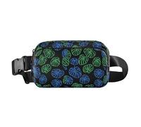 Plant Green Monstera Deliciosa Sac banane mignon pour homme et femme Sac banane multifonction avec sangle réglable pour voyage, shopping, course à pied, Plante verte Monstera deliciosa, 1 size