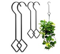 Plant Hanger Hooks Outdoor - Decorative Iron Extension Hooks, Weather Resistant Hanging Arm Kit, Multi Purpose Storage Support Rack, Anti Rust Hardware Set | Utility For Wardrobe Storage, Clothing Dis