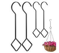 Plant Hanger Hooks Outdoor - Metal Plant Hanger Hook | Multifunctional Plants Extension Hangers | Rust-Proof Flower Storage Tool, Organizer Accessory Saving Space for Outdoor Lights Garden Wardrobe