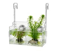 Plant Holder - Aquarium Transparent Acrylic Divider Fish Tank Plant Holder | Transparent Adjustable Height Double-Hook Aquarium Plant Pots Aquarium Plant Holder Clear Hydroponic Planter
