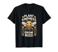 Plant Kindness Grow Buzz Bee Retro Nature T-Shirt