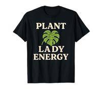 Plant Lady Energy Monstera, Leaf Houseplant Botanical Design T-Shirt