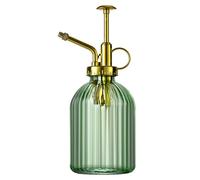 Plant Mister Water Spray Budme pour les plantes Créative Pression de la main Bouteille d'eau Pulporteur de fleurs en verre (Green + Golden Sprinkler), Fidère de pulvérisation en verre en verre, Fidèr