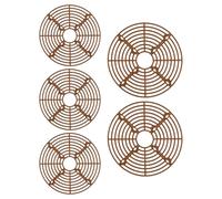 Plant Pot Cover Grid - Five Piece Cuttable Planter Guard Round Mesh Design, Soil Protection Plant Pot Grid Cover for Indoor Gardening Moss Control Pet Digging Prevention