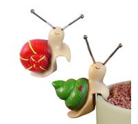 Plant Pot Decoration Set - Resin Animal Hugger Decor, Cute Hanging Snail Planter Accent Garden Ornament Clip on Pot Figurine Kit, Outdoor Indoor Flower Ṕot Decor Fence Balcony Patio Lawn Display Set