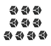 Plant Pot Feet, 10 Sets Hexagon Planter Risers, 3.94x3.94 inches Non-Slip Pads, Durable Support Base, Drainage Elevation Accessory for Patio, Living Room, Balcony, Terrace, Porch