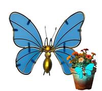 Plant Pot Hugger - Glow Hangable Miniature Decor, Flowerpot Hugger Butterfly, Decorative Plant Accessory, Glow in the Dark Feature, Decorative Usage for Home Outdoor Patio Porch Yard Planter