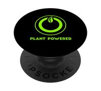 Plant Powered - Vegan Vegetarian Yoga PopSockets PopGrip Adhésif