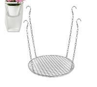 Plant Riser - Adjustable Pot Insert Lifter With Chains 4 Hook Support System Durable Plant Elevation Stand | Indoor Outdoor Garden Accessory For Greenhouse Sunroom Terrace Patio Balcony Plants