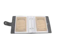 Plant Sample Organizer PU Leather Book and 50 Resealable Kraft Paper Envelopes for Vegetable Flower Samples Storage