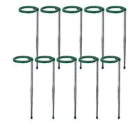 Plant Stakes - Indoor Plant Stakes with Adjustable Height, 10 Pieces Flowers Climbing Stem Holder Pole with Clip for Gardening Vegetables Beans Pepper Tomato Orchid, 28-52cm/11.02-20.47 inches