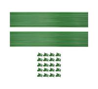 Plant Stakes, Potted Plants Stakes, 15.75x0.12x0.12 inches Flexible Bendable Rods with Clip, Adjustable Fixing Clamps, Climbing Sticks for Vegetables, Strawberry and Orchid