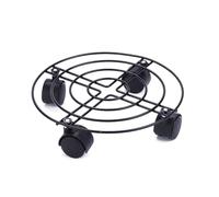Plant Stand - Rolling Pot Caddy | Trolley en fer robuste | Round Planter Holder with Wheels | Garden Mobility Tray with Smooth Rolling Casters for Moving Flower Pots on Patios Balconies Living Rooms