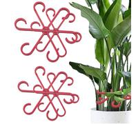 Plant Stem Holder, Vine Support Clips, Climbing Plant Training Rings, Reusable Lightweight Design, Upright Growth for Indoor Outdoor Gardens, 2.28-5.31 inches Green, 4 Pieces