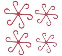 Plant Stem Support - Adjustable Garden Clip Set, Climbing Vine Holder | 4pcs Reusable Stem Fixing Accessory, Indoor Outdoor Plant Trainer, Growth Support Tool for Potted Flowers Greenery Home Garden