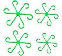Plant Stem Support, Vine Holder Clip, Climbing Plant Clamp, Upright Growth Design, Multi-Size Support Rings, Indoor Outdoor Garden Use, 5.31x4.61x3.03x2.28 inches, Transparent 4pcs
