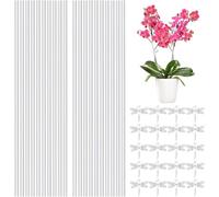Plant Support Stakes - 20 pièces acryliques avec Clips pour Climbing, Acrylic Plant Stakes | Outdoor Multi-Function Garden Stakes for Tulips, Pétunia, Blackberries
