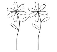 Plant Trellis, Climbing Vines Indoor, 12.6x5.51 inches Versatile Support Frame 2 Pieces Floral Shape Houseplant Stick Holder, Metal Vine Tower Stand for Pots, Balcony, Garden, Yard, Lawn