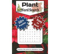 Plant Word Search Puzzle Book: Word Search with Easy-to-Read Print about Gardening, Flowers, Trees, Herbs and Nature | 50+ Fun Brain Games for Adults, ... Perfect for Travel, Holidays and Leisure Time
