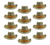 Planta Color Lot de 12 chapeaux en paille avec ruban drapeau espagnol pour les groupes : adieux, rocailles, foires, événements patriotiques, capées ou voyages d'été | Accessoire idéal pour groupes et