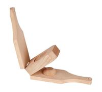 Plantain Press Tool - Flat Smasher for Banana Slices | Wooden Handle with Hinged Plate Design, Solid Wood Frame, Easy Grip Manual Presser for Tostones Chips Meal Prep Kitchen Home Use