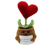 Plantas tejidas a Crochet - Plantas tejidas a Crochet creativas | Plantas artificiales tejidas a Crochet en macetas para adultos, niños, amigos, decoración de escritorio de oficina en casa