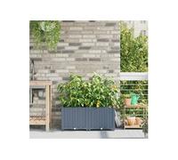 Plantateurs de jardin vidaXL avec système d'irrigation d'eau 2 pcs Gris clair