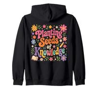 Plantation de graines de Connaissances Enseignant Floral Education Sweat à Capuche
