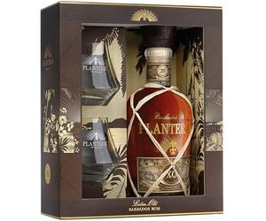 PLANTATION RUM - XO 20th Anniversary - Coffret Spiritueux Rhum avec 2 Verres - 40 % Alcool - Origine : Barbade