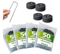 PLANTAWA Agrafes Jardin 200 Pièces en Métal | Agrafes de Fixation pour Toile de Paillage, Géotextile et Gazon Synthétique, Piquets en U Robustes pour Jardin