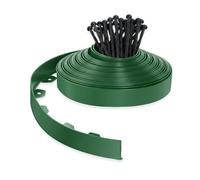 PLANTAWA Bordure Jardin Flexible Verte 10m avec 30 Piquets | Bordure Pelouse et Gazon, Délimitation Extérieur Discrète, Plastique pour Allée et Massif