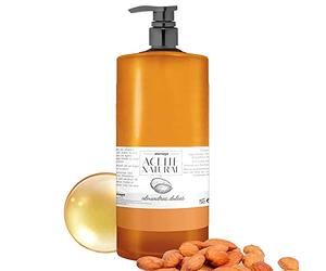 PLANTAWA Huile d'Amande Douce 1000 ML 100% Naturelle, Bio, pour Cheveux, Bebe, Grossesse, Vergeture, Visage, Corps,Massage, 100% Pure