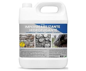 PLANTAWA Imperméabilisant hydrofuge, transparent, 5 L, invisible, protection totale, ne génère pas de film, pour façades, couvertures, carreaux, béton, terrasses, toits. Répulsif à l'eau