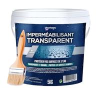 PLANTAWA Imperméabilisant Transparent 5 kg | Hydrofuge Pierre Naturelle | Étanchéité Terrasse Extérieure | Traitement Invisible pour Sols, Terrasses et Façades | Intérieur Extérieur