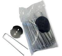 PLANTAWA Lot de 100 piquets en métal | Ancrage pour gazon artificiel, filet anti-herbes et bâches de jardin | Fixation résistante, installation rapide et maintien stable sur tous types de terrains