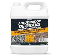 PLANTAWA Résine fixatrice pour gravier 5 l | Liant de gravier transparent | pour chemins en pierre et jardins | Effet durable liant gravier | Empêche les déplacements | Prêt à l'emploi