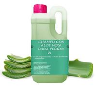 PLANTAWA Shampooing pour chiens Aloe Vera 2 L, sans allergènes, sans paraben, 100 % végétalien, idéal pour les problèmes de peau, les dermatites, la peau atopique, la peau sensible, extraits naturels,