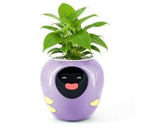 Plantbot Grand pot de fleurs intelligent amélioré pour animaux de compagnie, avec intelligence artificielle, affichage de la température du temps et base d'animations expressives, pour décoration