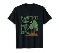 Plante Arbres Regarder La Vie Croissance Forêt Vert Nature Art T-Shirt
